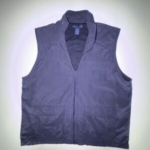 Travel Gear Navy Blue Vest With Utility Pockets Mens Size Large